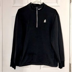 Disney Parks/Nike • Black Mickey Mouse Golf Tour Performance 1/4 Zip Pullover